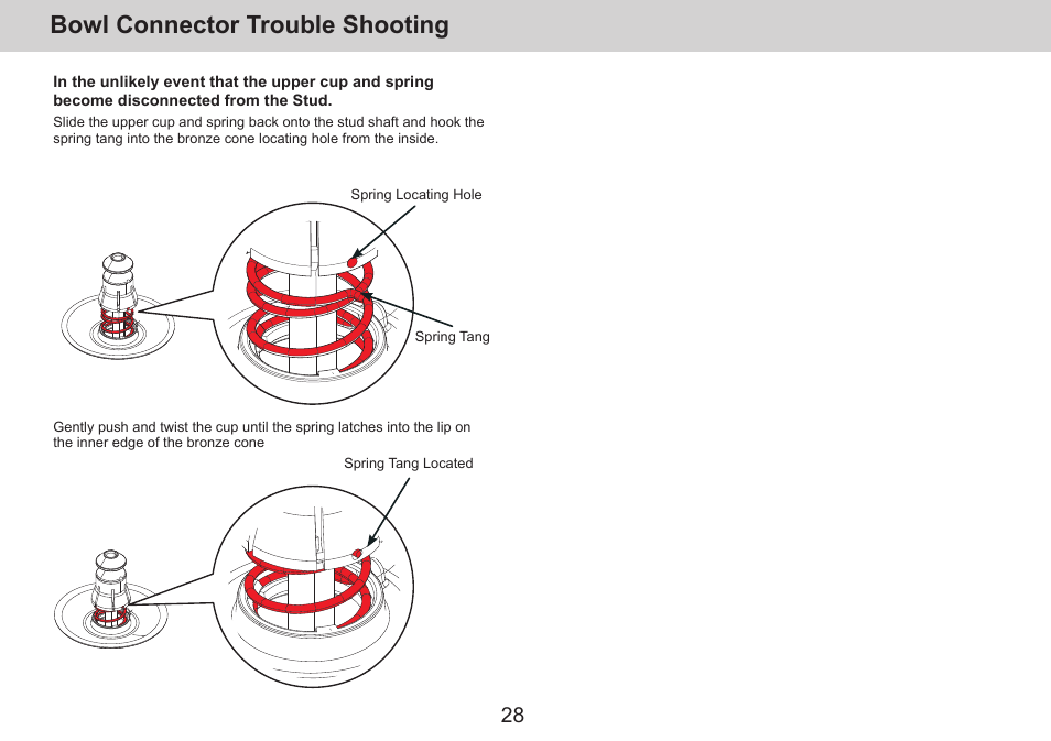 Bowl connector trouble shooting | Sachtler aktiv14T Touch & Go Fluid Head with SpeedLevel & 7-Step Drag (100mm) User Manual | Page 30 / 36