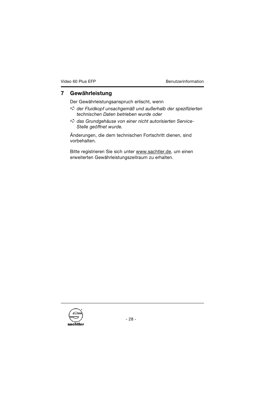Sachtler Video 60 Plus EFP Fluid Head (150mm Ball Base) - Supports 35-145 lbs User Manual | Page 34 / 36