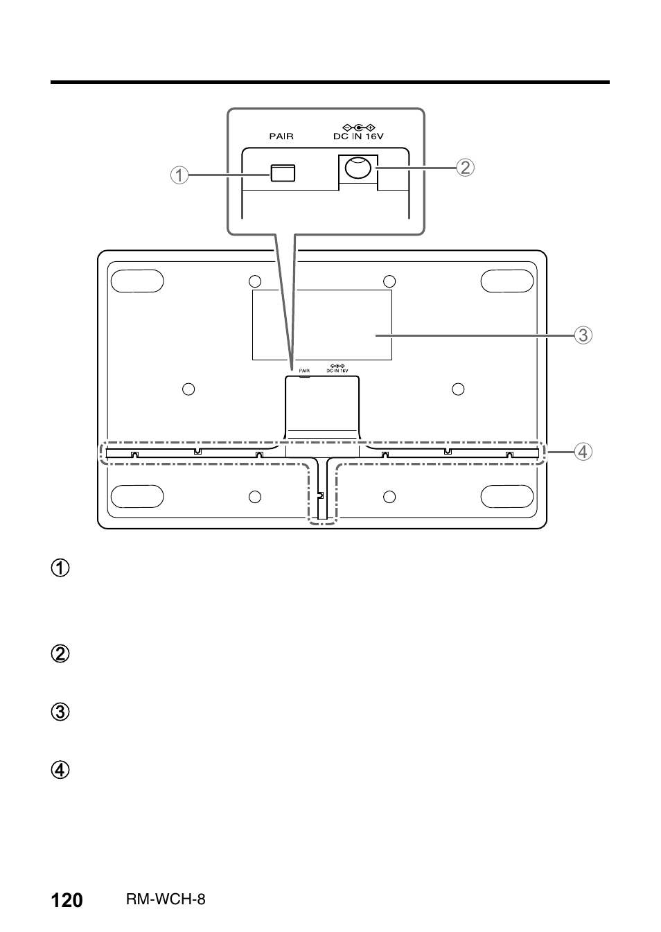 Yamaha RM-WCH8 ADECIA Microphone Charger Base for Eight RM Wireless DECT Microphones (1.9 GHz) User Manual | Page 120 / 136