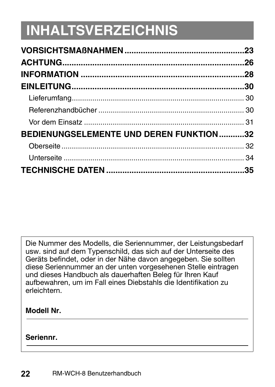 Yamaha RM-WCH8 ADECIA Microphone Charger Base for Eight RM Wireless DECT Microphones (1.9 GHz) User Manual | Page 22 / 136