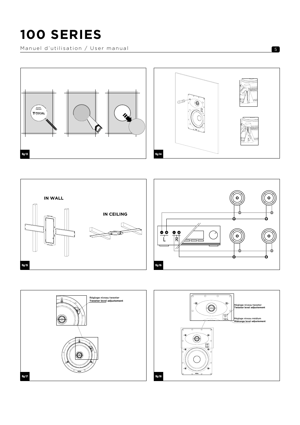 100 series | Focal 100 ICW6 6.5" 2-Way In-Wall / In-Ceiling Speaker (Single) User Manual | Page 5 / 74