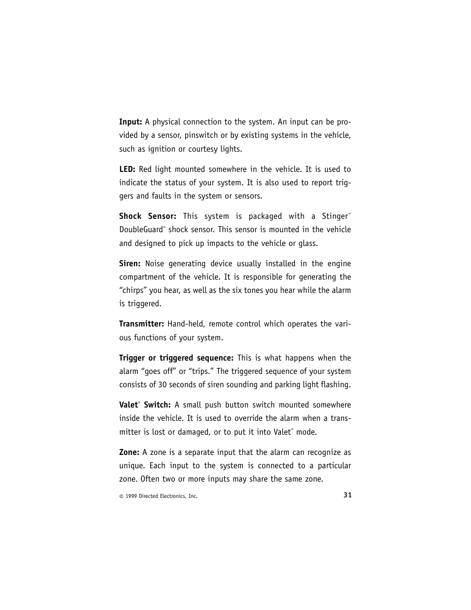 Directed Electronics ESP 540 User Manual | Page 32 / 37