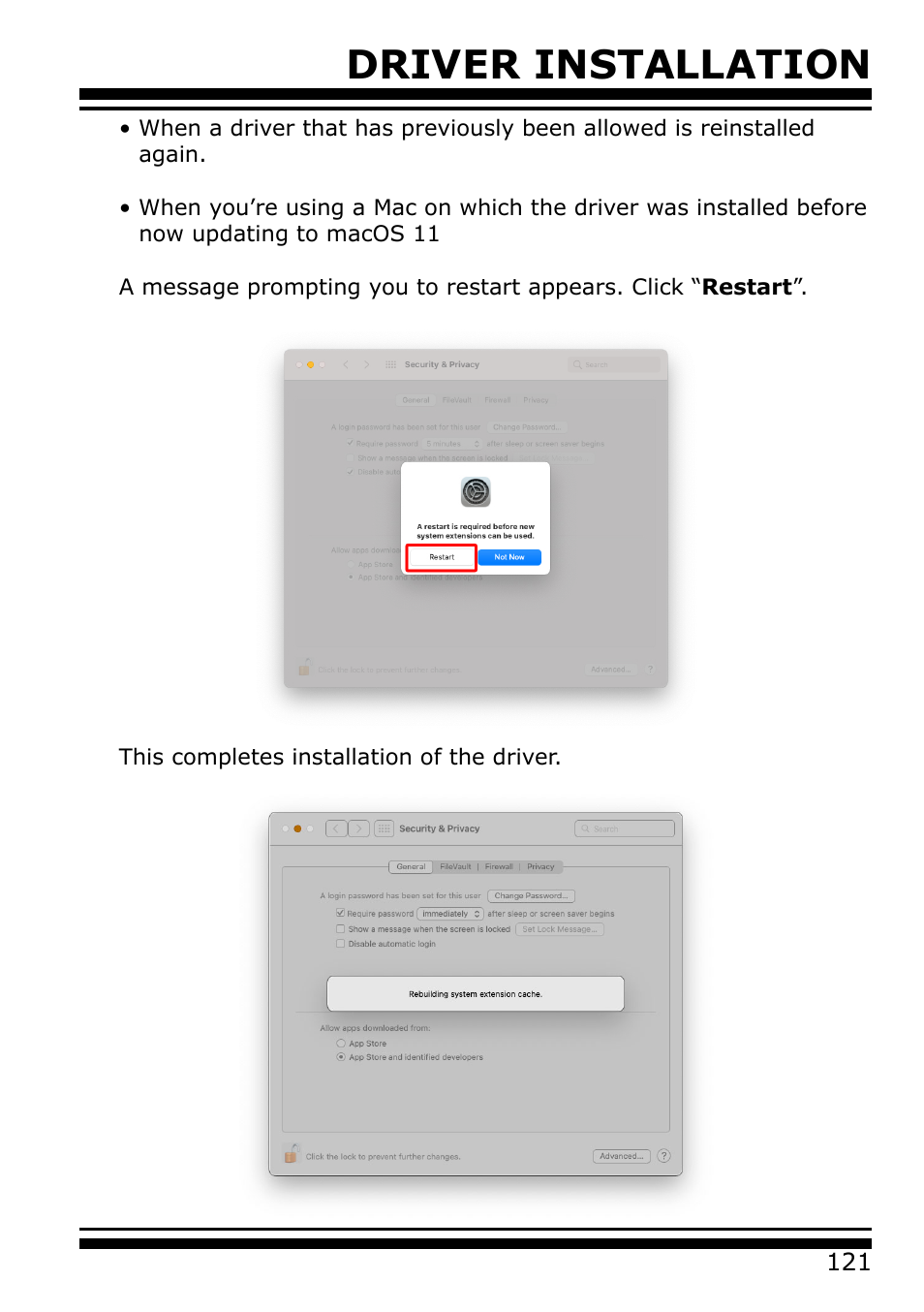 Driver installation | Areca 24/4 Internal/External Port Pcie 3.0 12 Gb/s SAS/SATA Raid Controller 2Gb Cache User Manual | Page 121 / 264