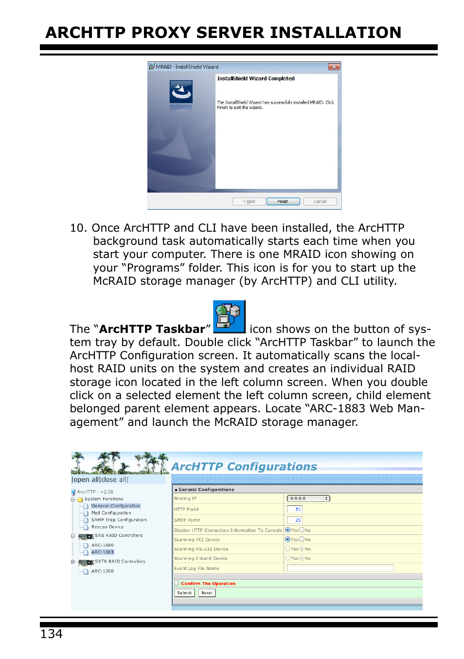 Areca 24/4 Internal/External Port Pcie 3.0 12 Gb/s SAS/SATA Raid Controller 2Gb Cache User Manual | Page 134 / 264