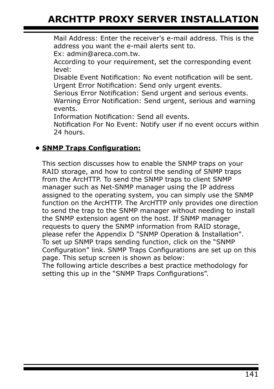 Areca 24/4 Internal/External Port Pcie 3.0 12 Gb/s SAS/SATA Raid Controller 2Gb Cache User Manual | Page 141 / 264