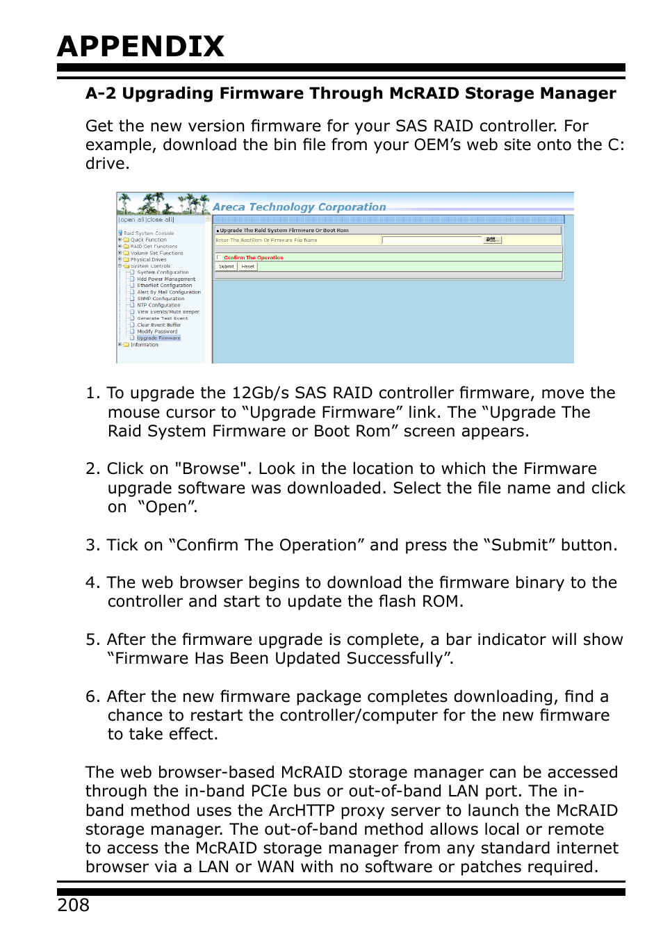Appendix | Areca 24/4 Internal/External Port Pcie 3.0 12 Gb/s SAS/SATA Raid Controller 2Gb Cache User Manual | Page 208 / 264
