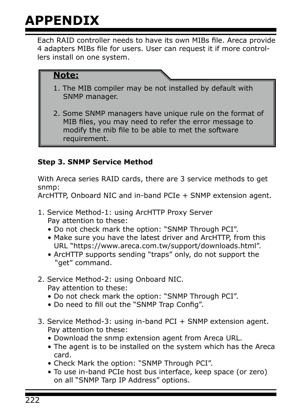 Appendix | Areca 24/4 Internal/External Port Pcie 3.0 12 Gb/s SAS/SATA Raid Controller 2Gb Cache User Manual | Page 222 / 264