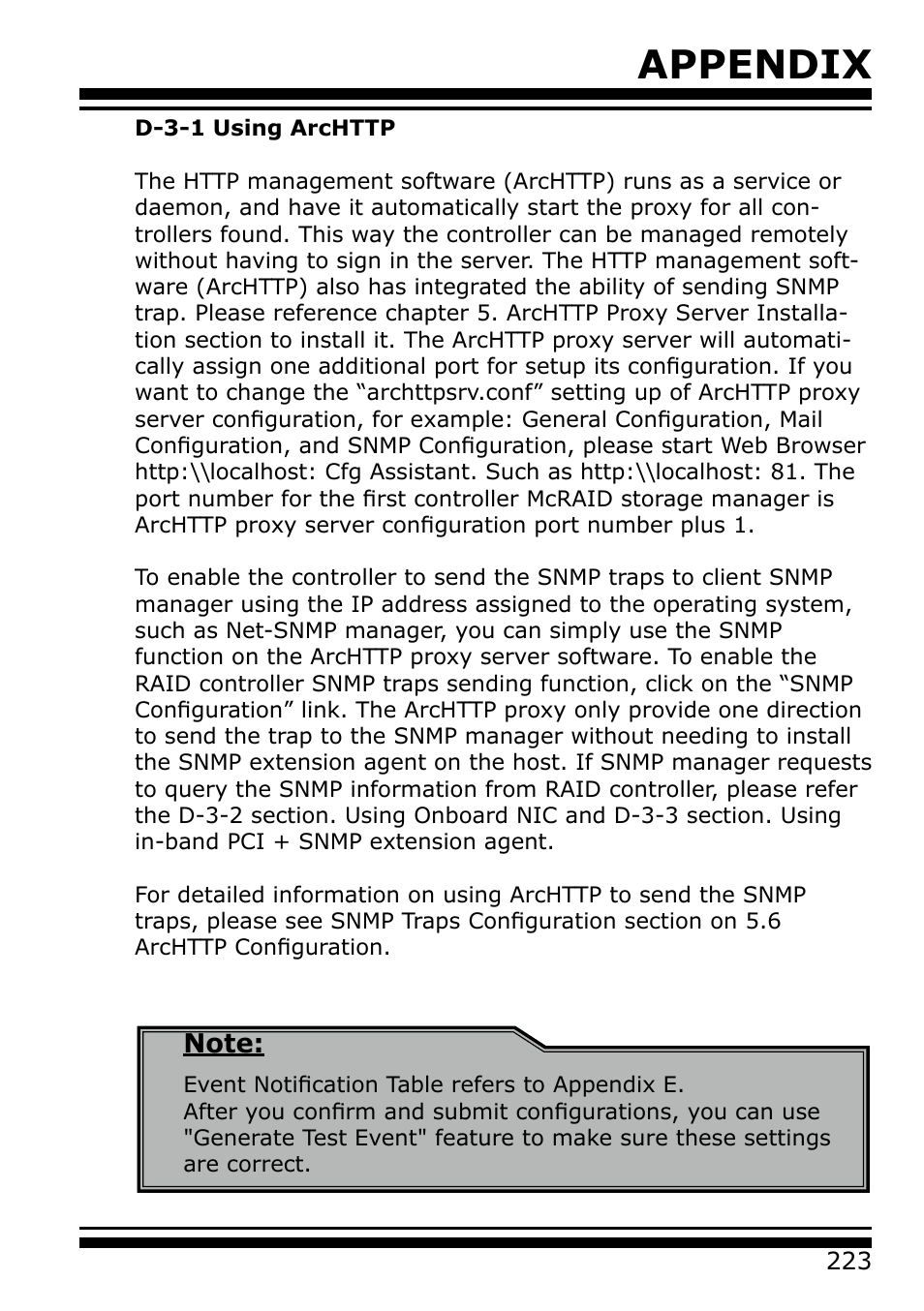 Appendix | Areca 24/4 Internal/External Port Pcie 3.0 12 Gb/s SAS/SATA Raid Controller 2Gb Cache User Manual | Page 223 / 264