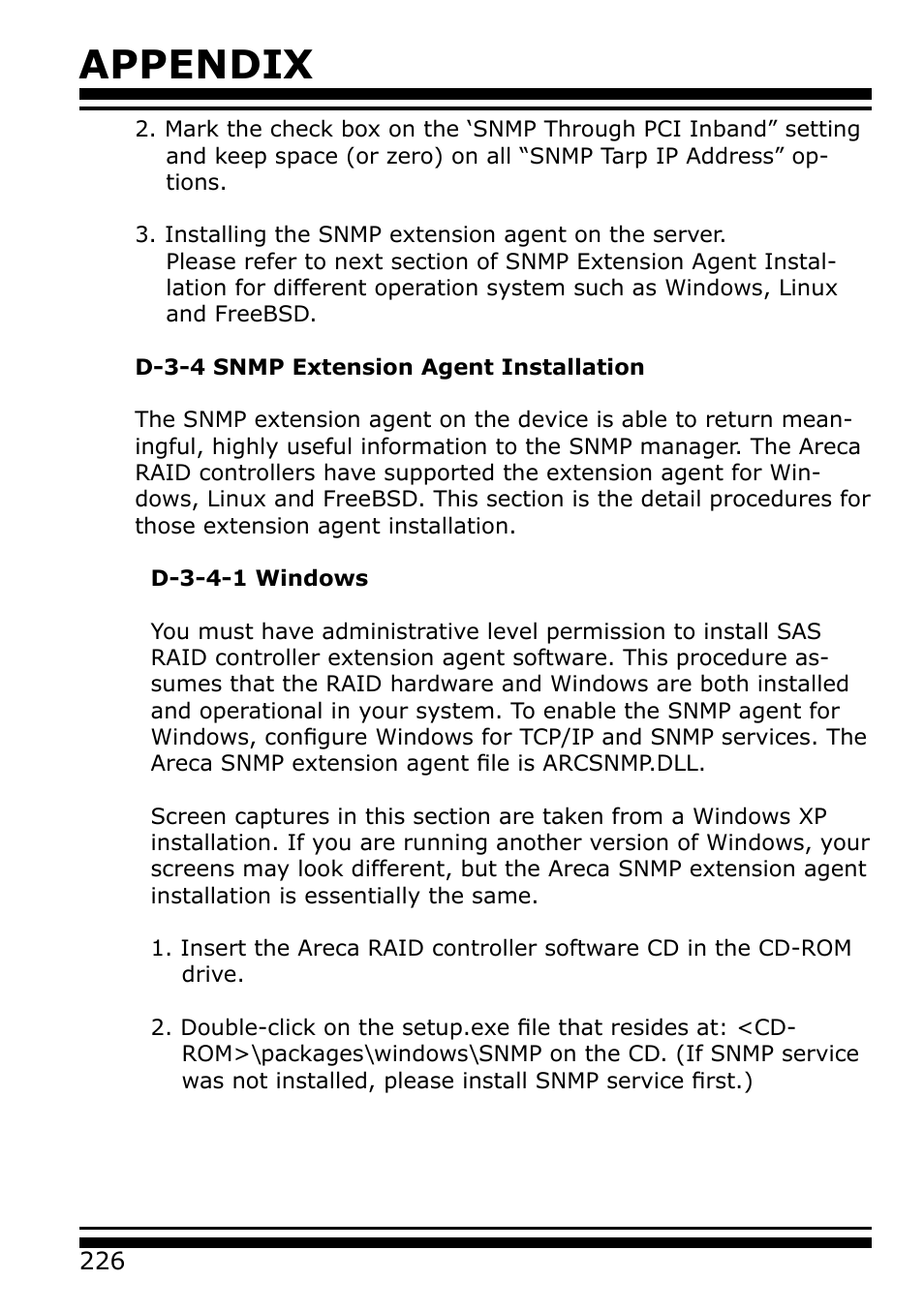 Appendix | Areca 24/4 Internal/External Port Pcie 3.0 12 Gb/s SAS/SATA Raid Controller 2Gb Cache User Manual | Page 226 / 264