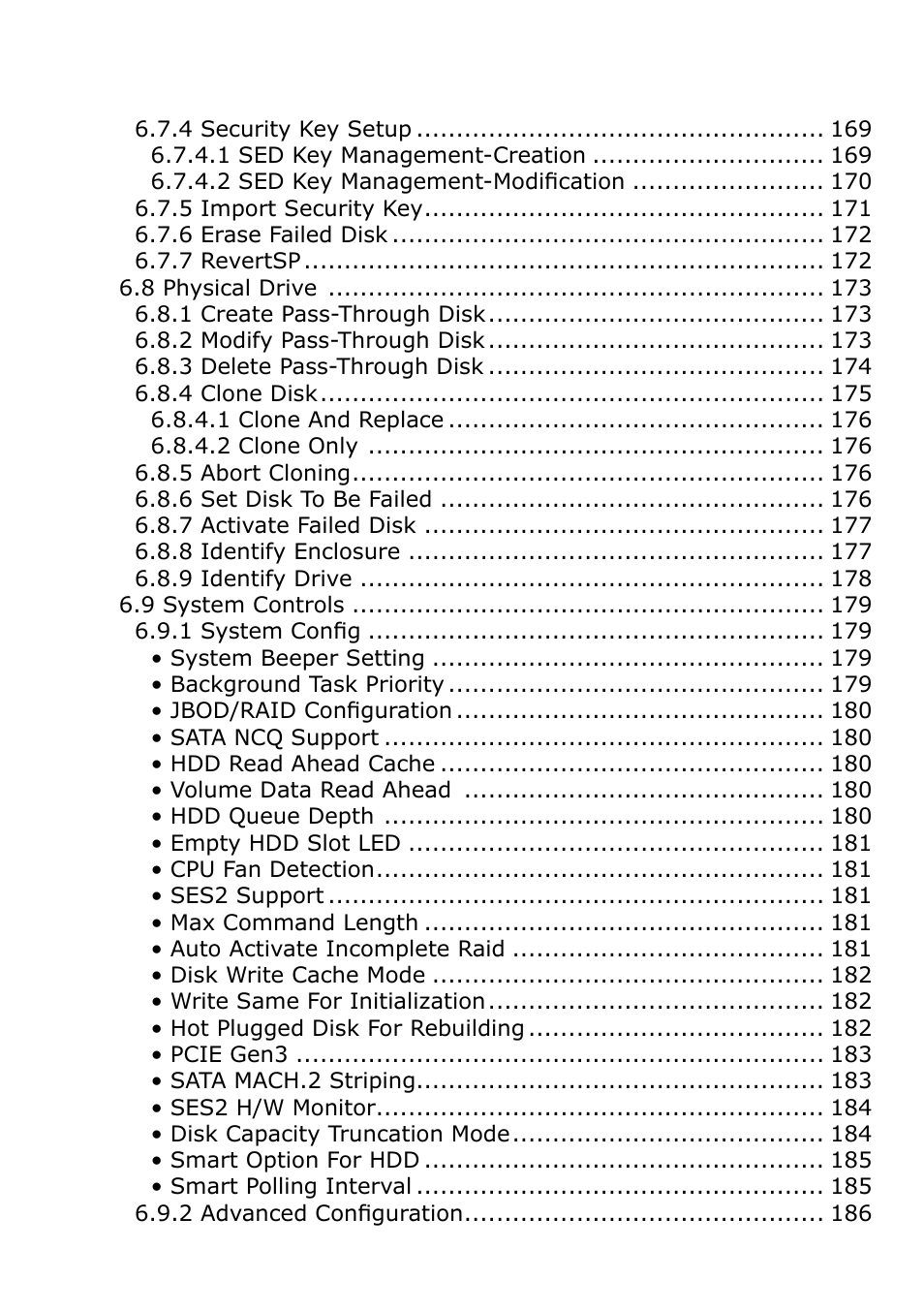 Areca 24/4 Internal/External Port Pcie 3.0 12 Gb/s SAS/SATA Raid Controller 2Gb Cache User Manual | Page 7 / 264