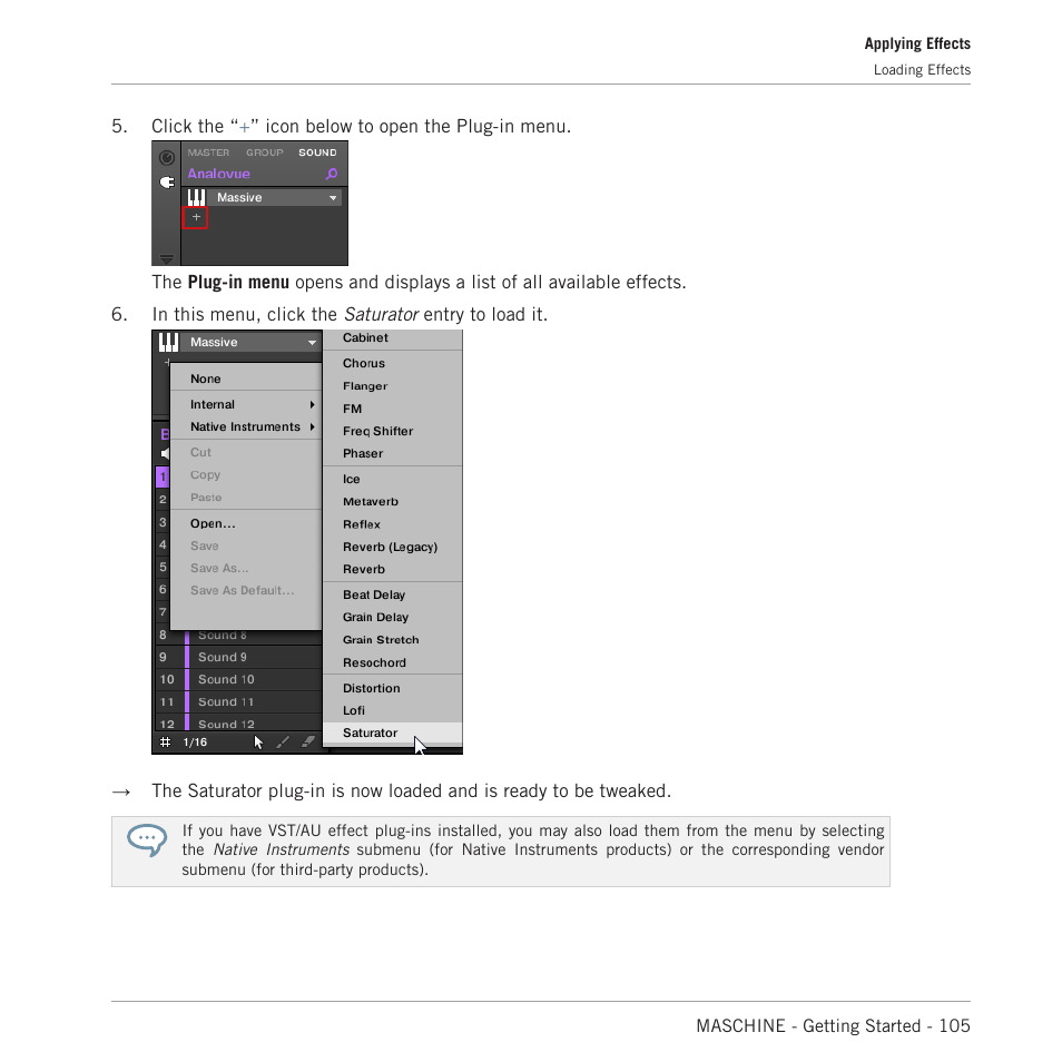 Native Instruments MASCHINE MK3 Groove Production Studio (Black) User Manual | Page 105 / 209