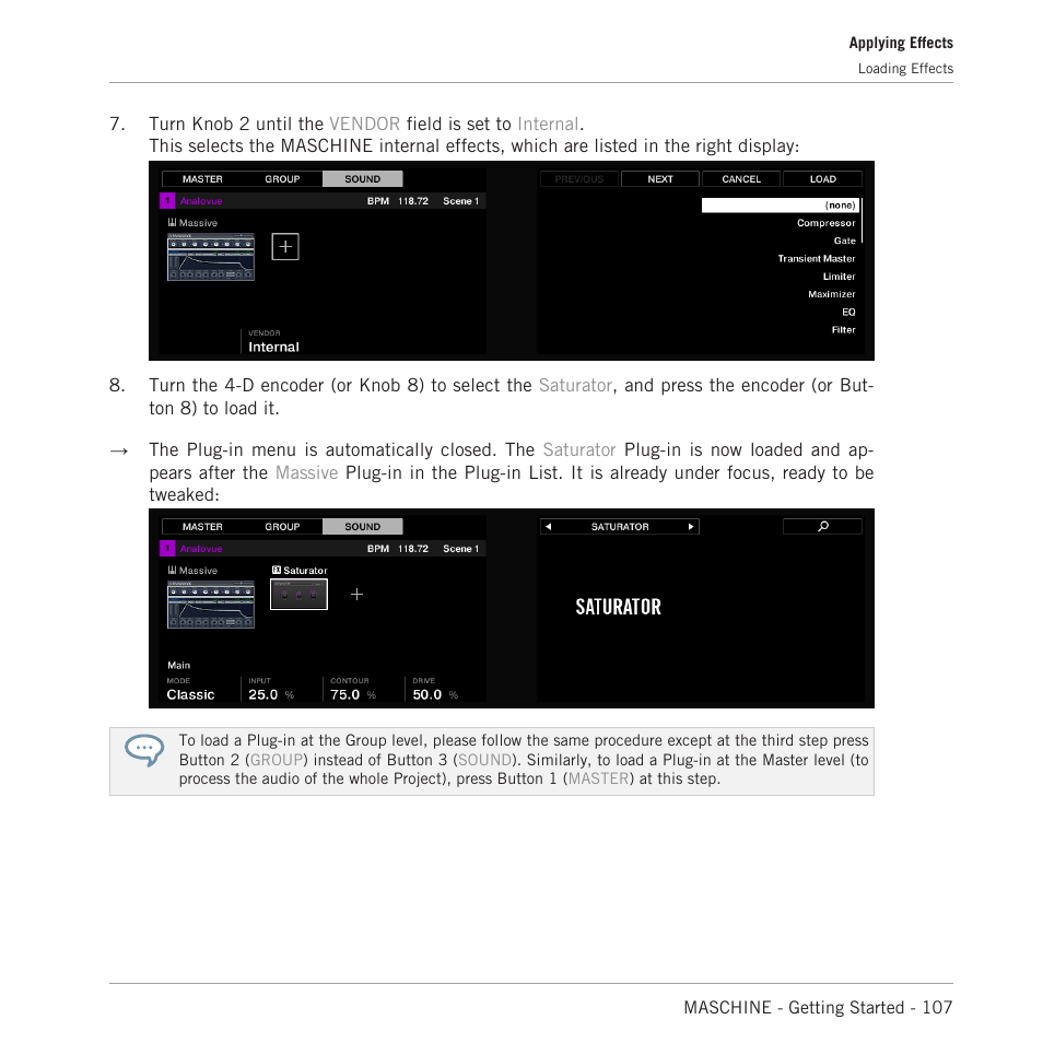 Native Instruments MASCHINE MK3 Groove Production Studio (Black) User Manual | Page 107 / 209