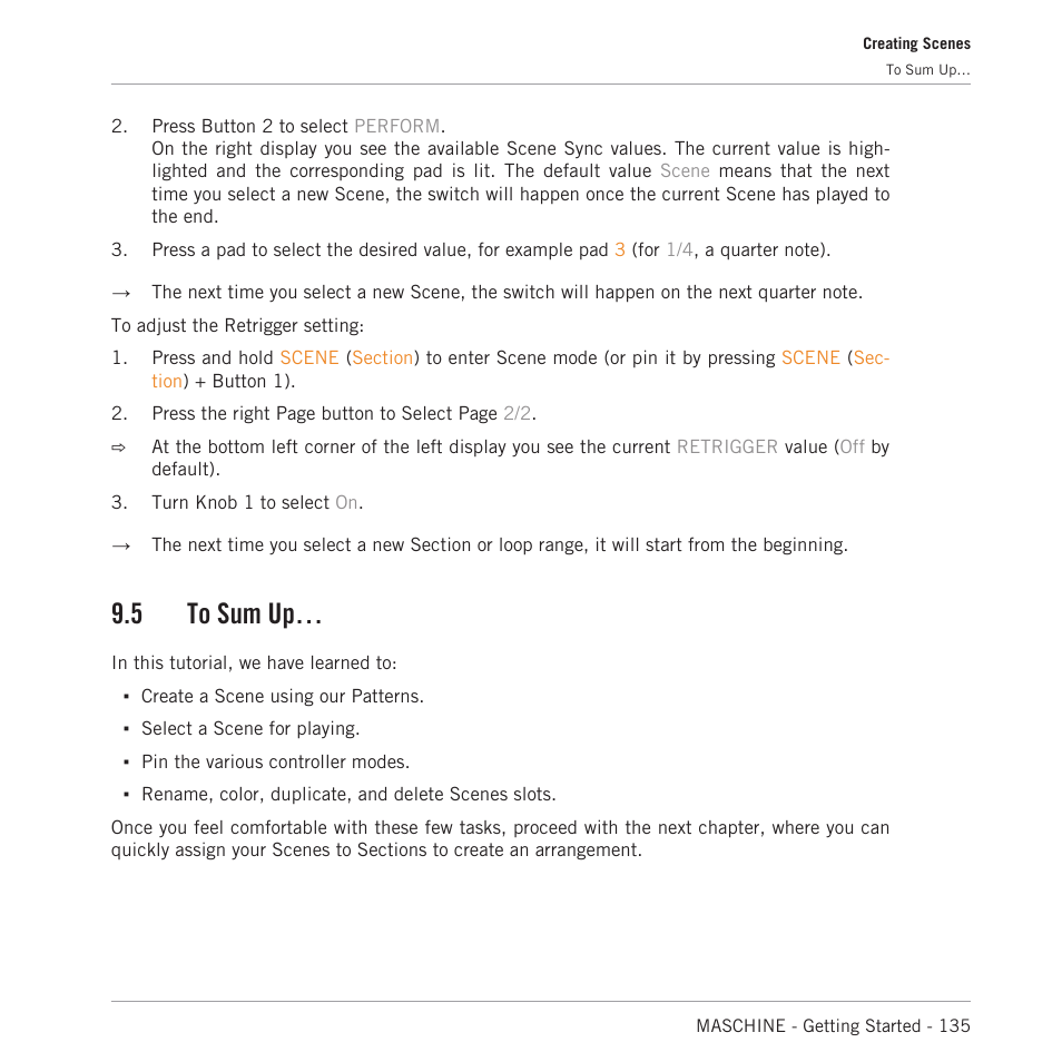 To sum up, 5 to sum up | Native Instruments MASCHINE MK3 Groove Production Studio (Black) User Manual | Page 135 / 209