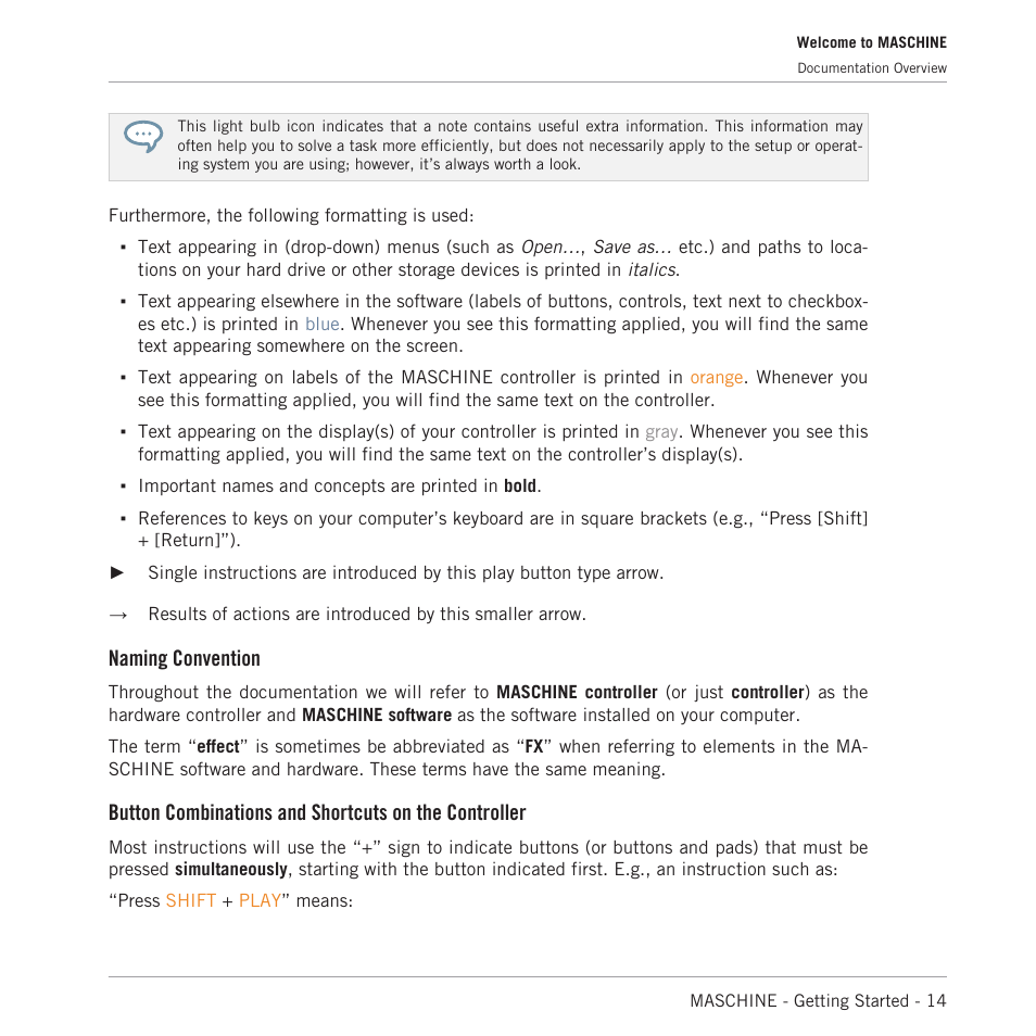 Naming convention | Native Instruments MASCHINE MK3 Groove Production Studio (Black) User Manual | Page 14 / 209