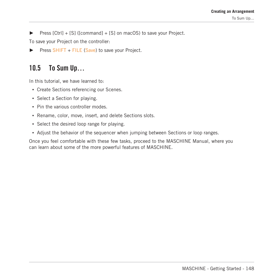 To sum up, 5 to sum up | Native Instruments MASCHINE MK3 Groove Production Studio (Black) User Manual | Page 148 / 209