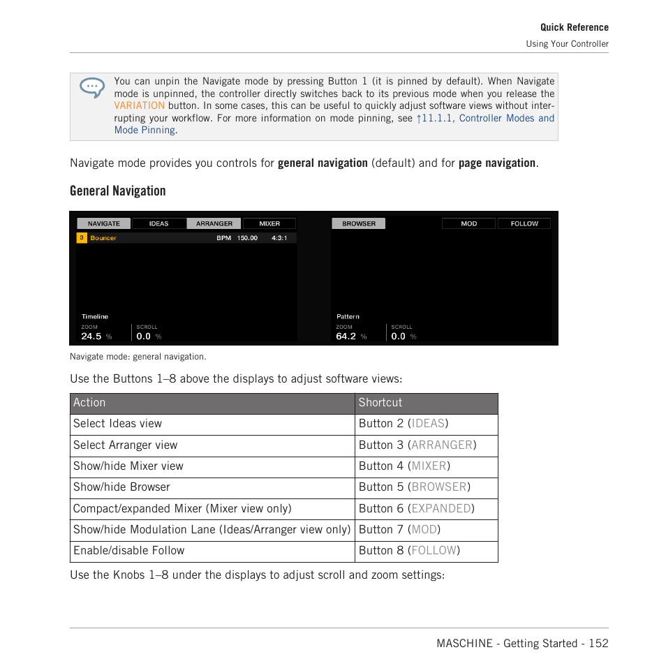 General navigation | Native Instruments MASCHINE MK3 Groove Production Studio (Black) User Manual | Page 152 / 209