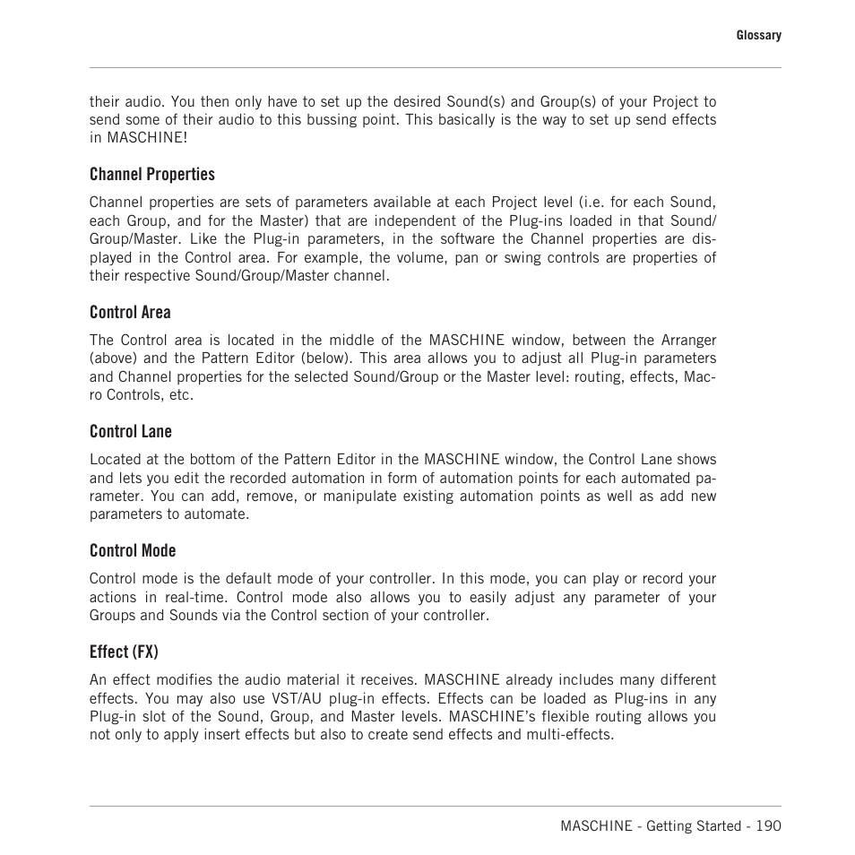 Native Instruments MASCHINE MK3 Groove Production Studio (Black) User Manual | Page 190 / 209
