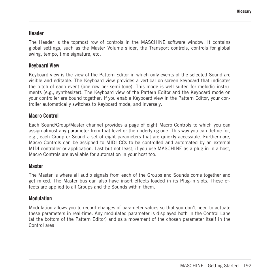 Native Instruments MASCHINE MK3 Groove Production Studio (Black) User Manual | Page 192 / 209