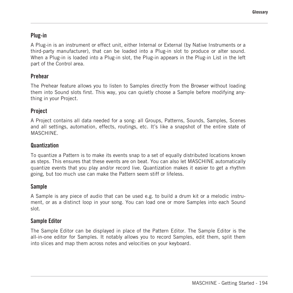 Native Instruments MASCHINE MK3 Groove Production Studio (Black) User Manual | Page 194 / 209