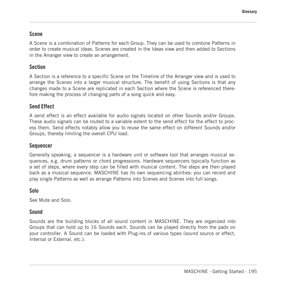 Native Instruments MASCHINE MK3 Groove Production Studio (Black) User Manual | Page 195 / 209
