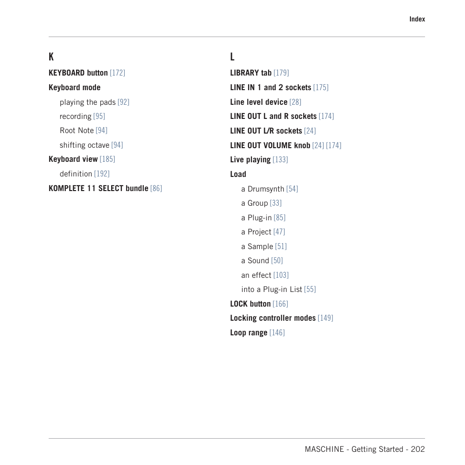 Native Instruments MASCHINE MK3 Groove Production Studio (Black) User Manual | Page 202 / 209