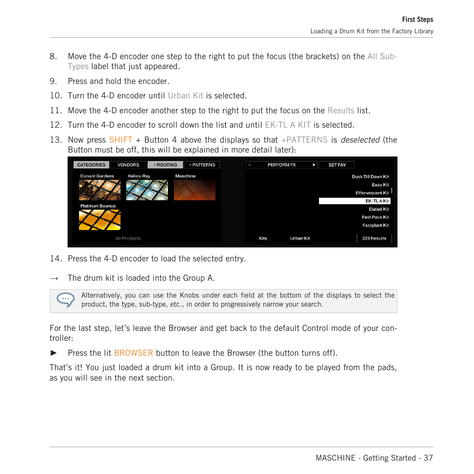 Native Instruments MASCHINE MK3 Groove Production Studio (Black) User Manual | Page 37 / 209