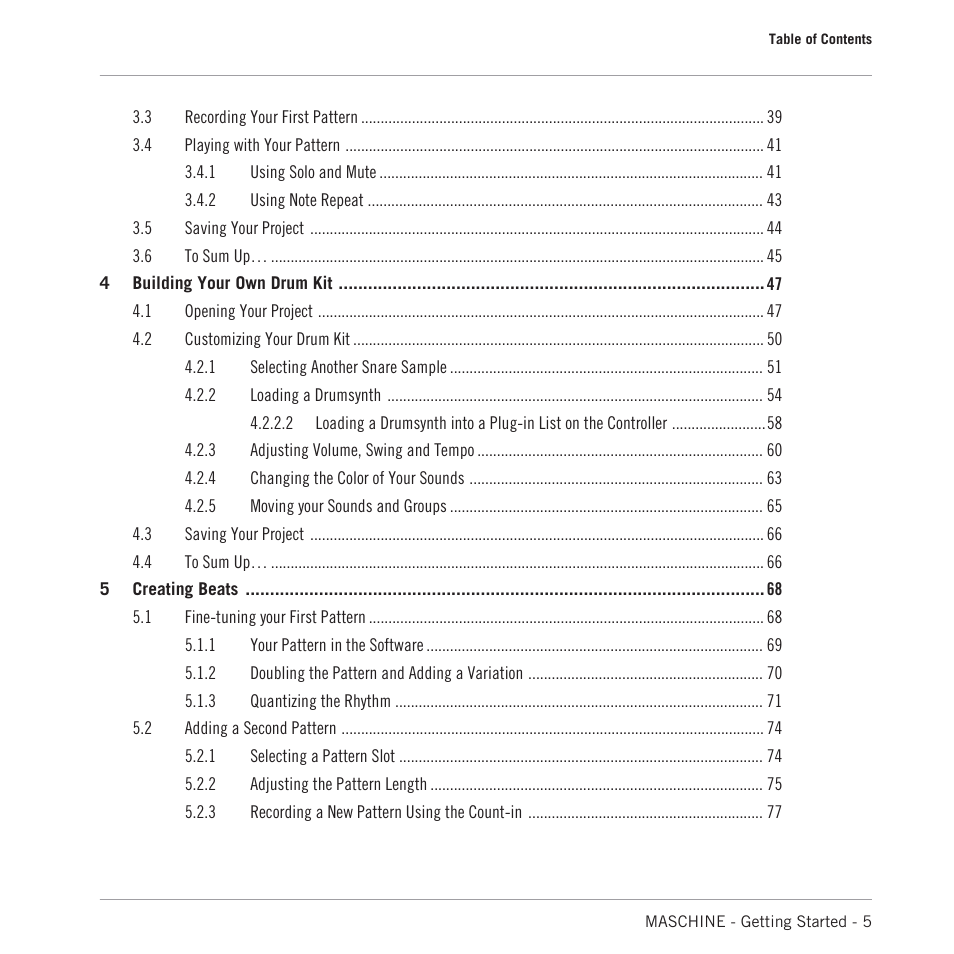 Native Instruments MASCHINE MK3 Groove Production Studio (Black) User Manual | Page 5 / 209