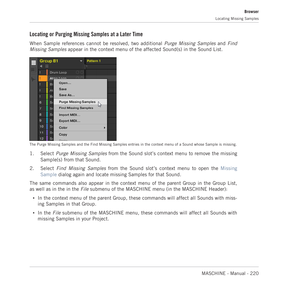 Native Instruments MASCHINE MK3 Groove Production Studio (Black) User Manual | Page 220 / 976