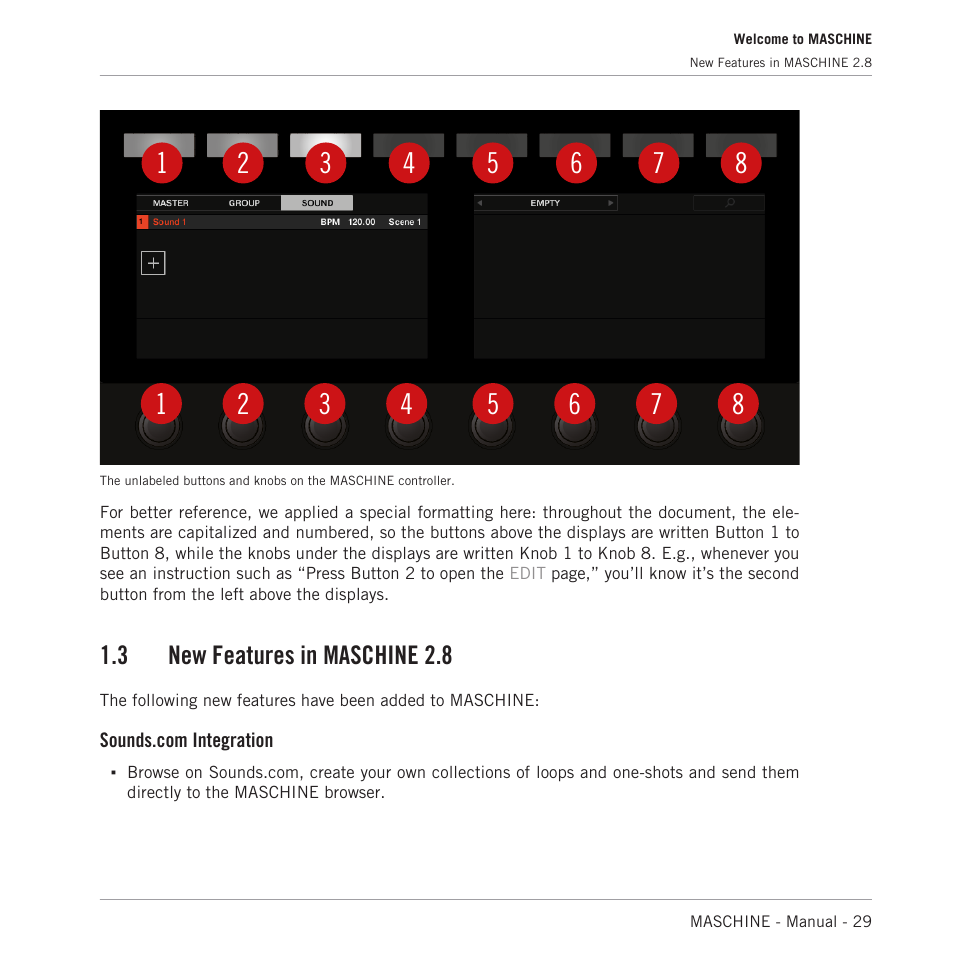 New features in maschine 2.8 | Native Instruments MASCHINE MK3 Groove Production Studio (Black) User Manual | Page 29 / 976