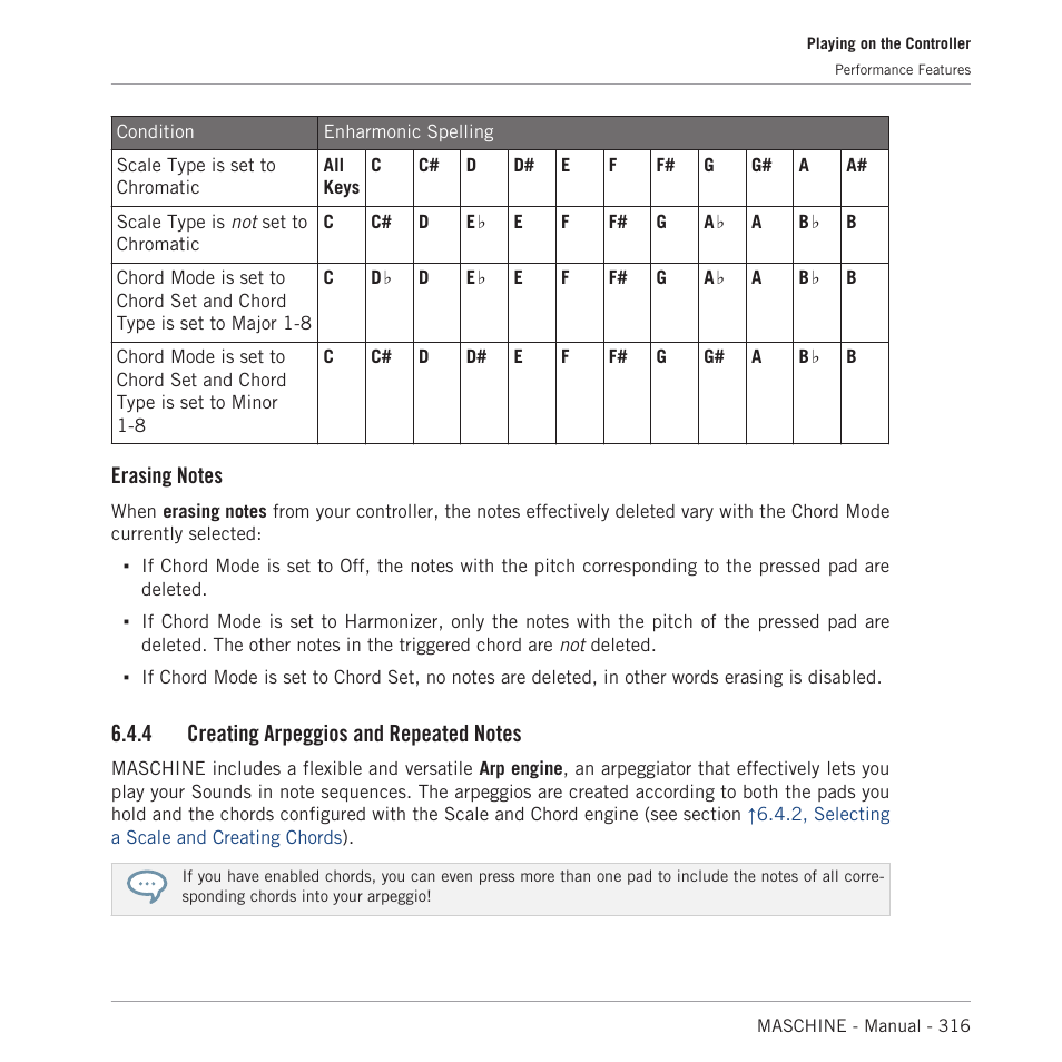 Creating arpeggios and repeated notes | Native Instruments MASCHINE MK3 Groove Production Studio (Black) User Manual | Page 316 / 976