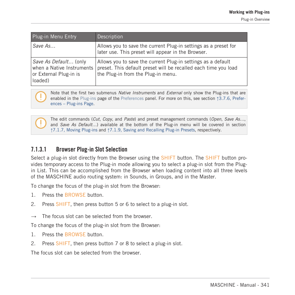 Browser plug-in slot selection, 1 browser plug-in slot selection | Native Instruments MASCHINE MK3 Groove Production Studio (Black) User Manual | Page 341 / 976