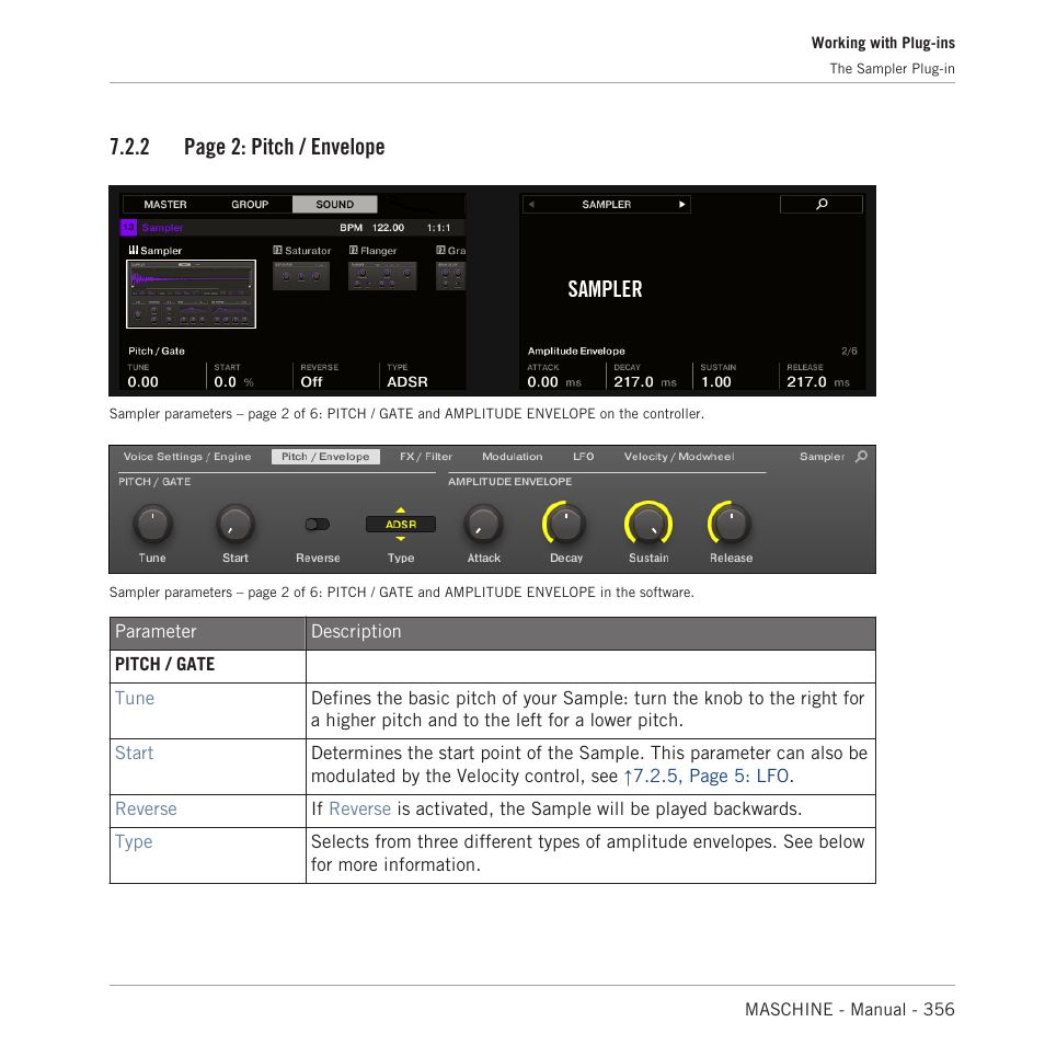 2 page 2: pitch / envelope | Native Instruments MASCHINE MK3 Groove Production Studio (Black) User Manual | Page 356 / 976