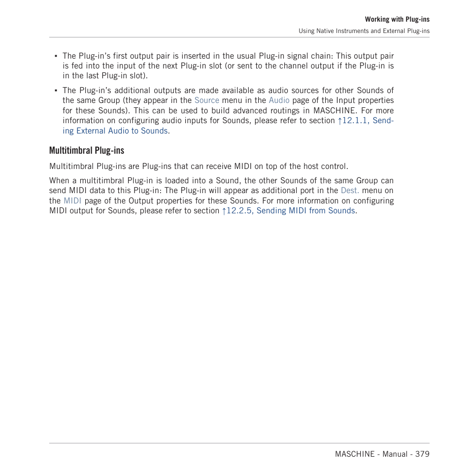 Multitimbral plug-ins | Native Instruments MASCHINE MK3 Groove Production Studio (Black) User Manual | Page 379 / 976