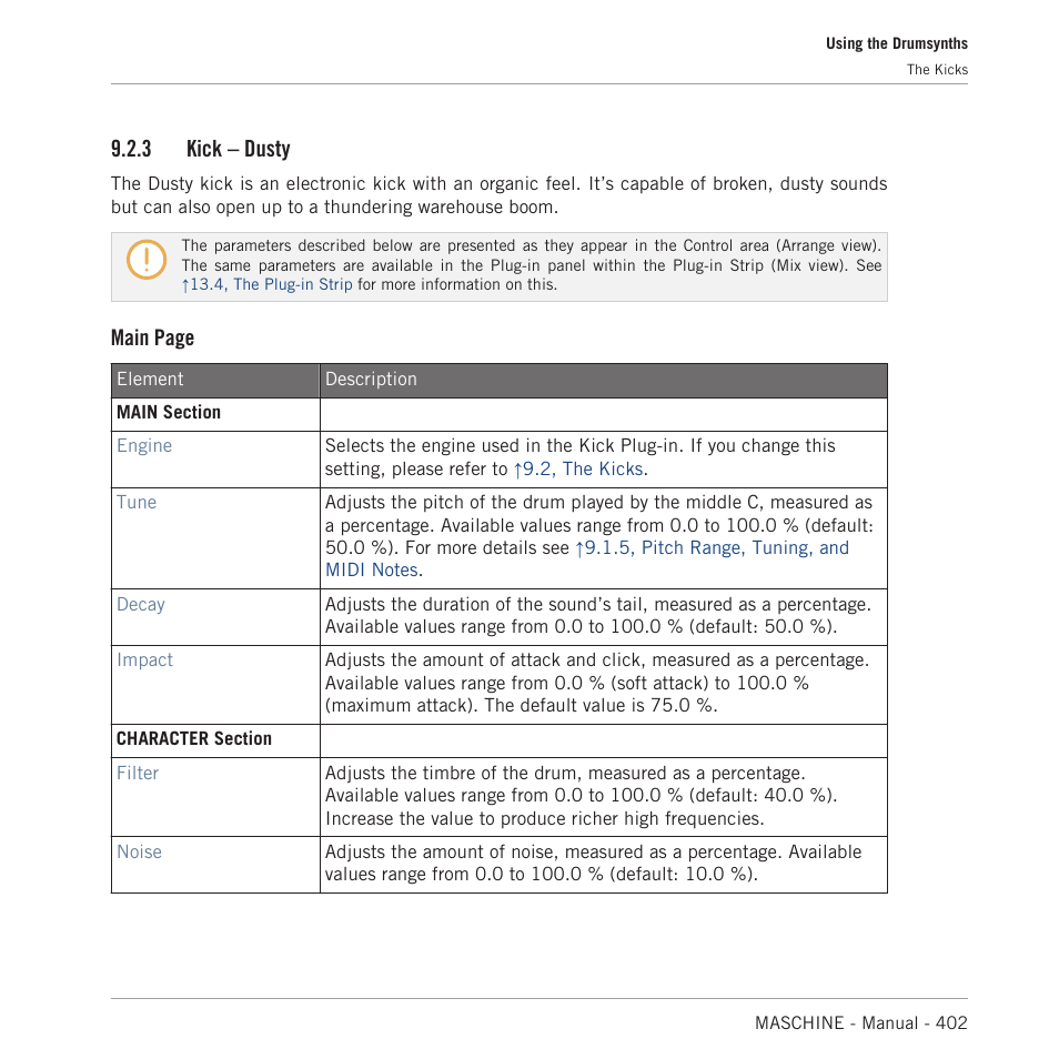 Kick – dusty, 3, kick – dusty, 3 kick – dusty | Main page | Native Instruments MASCHINE MK3 Groove Production Studio (Black) User Manual | Page 402 / 976