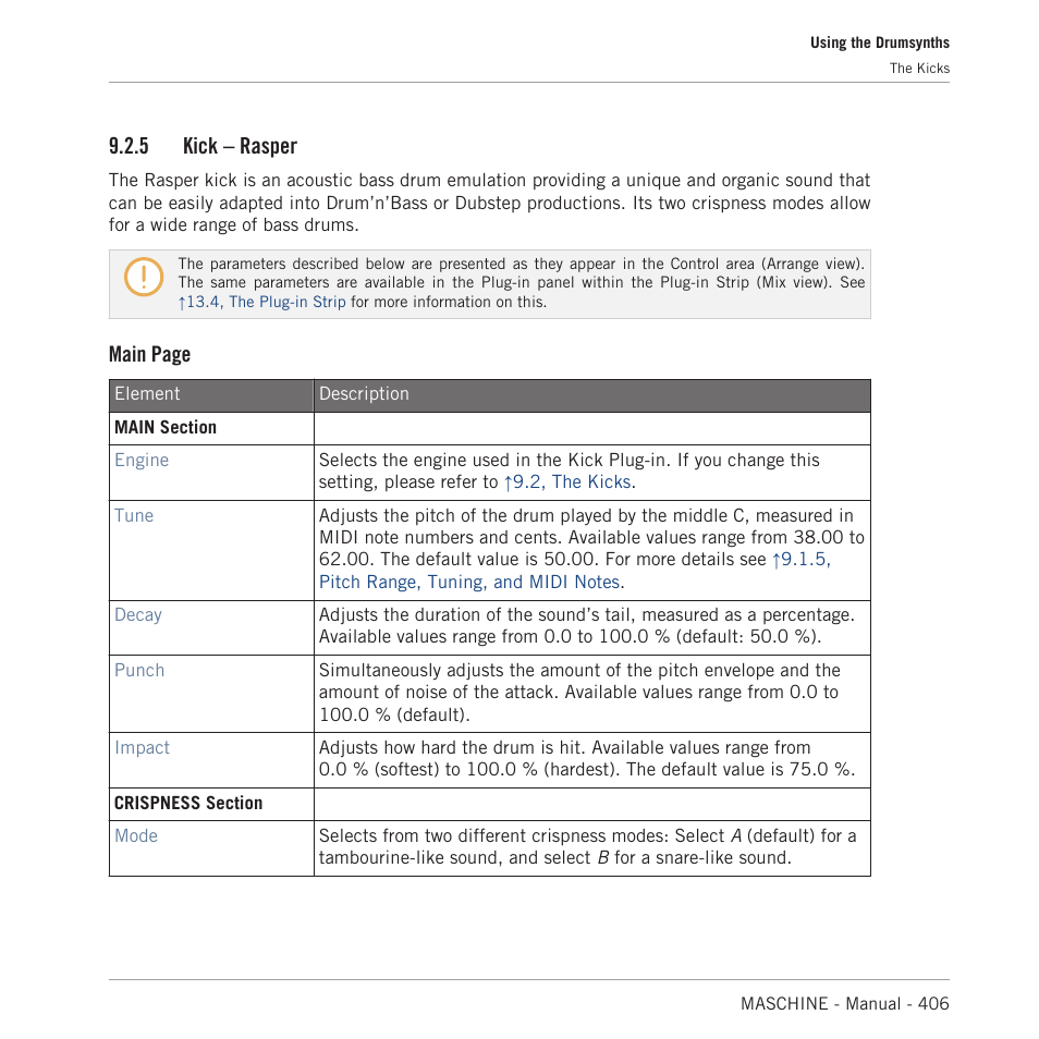 Kick – rasper, 5, kick – rasper, 5 kick – rasper | Main page | Native Instruments MASCHINE MK3 Groove Production Studio (Black) User Manual | Page 406 / 976