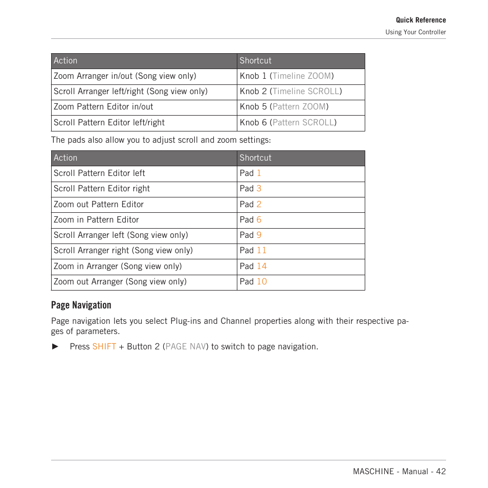 Page navigation | Native Instruments MASCHINE MK3 Groove Production Studio (Black) User Manual | Page 42 / 976