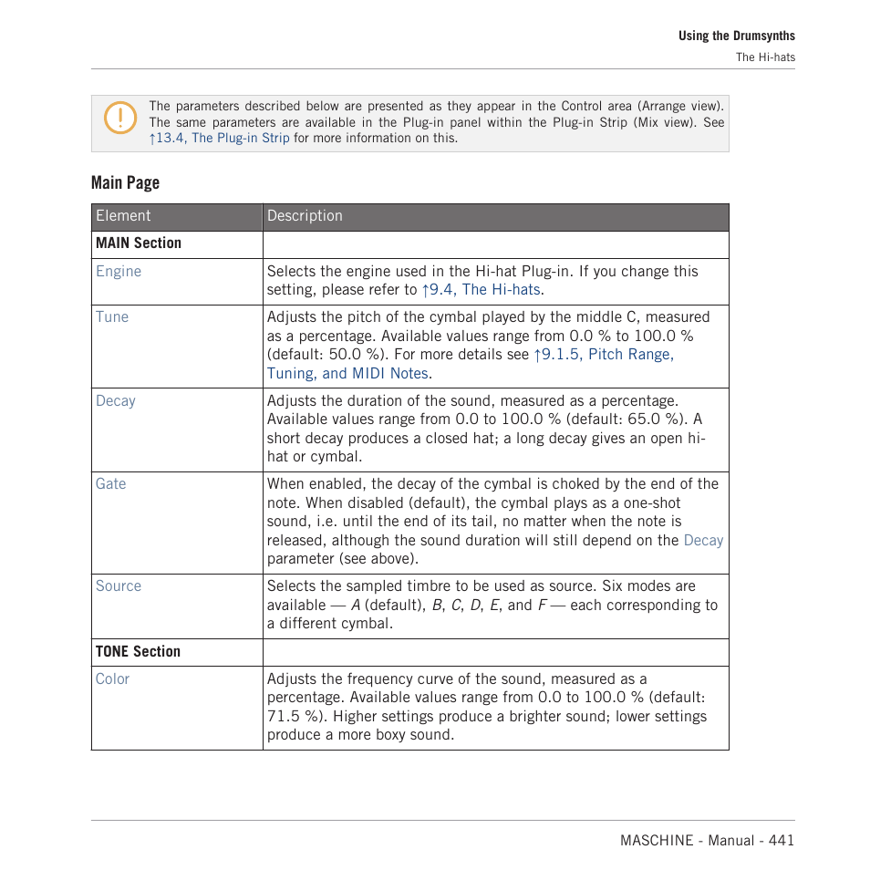 Main page | Native Instruments MASCHINE MK3 Groove Production Studio (Black) User Manual | Page 441 / 976