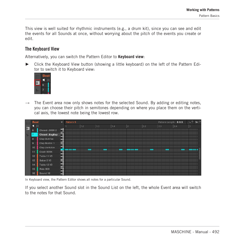 The keyboard view | Native Instruments MASCHINE MK3 Groove Production Studio (Black) User Manual | Page 492 / 976