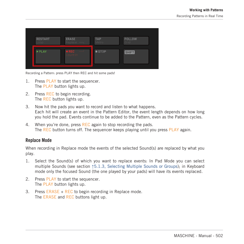 Replace mode | Native Instruments MASCHINE MK3 Groove Production Studio (Black) User Manual | Page 502 / 976