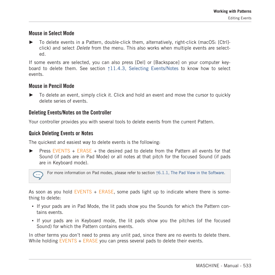 Mouse in select mode, Mouse in pencil mode | Native Instruments MASCHINE MK3 Groove Production Studio (Black) User Manual | Page 533 / 976