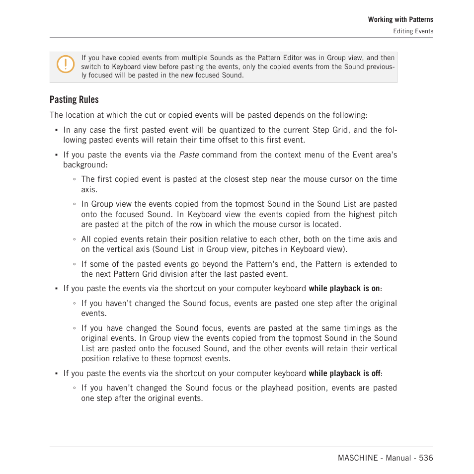 Pasting rules | Native Instruments MASCHINE MK3 Groove Production Studio (Black) User Manual | Page 536 / 976