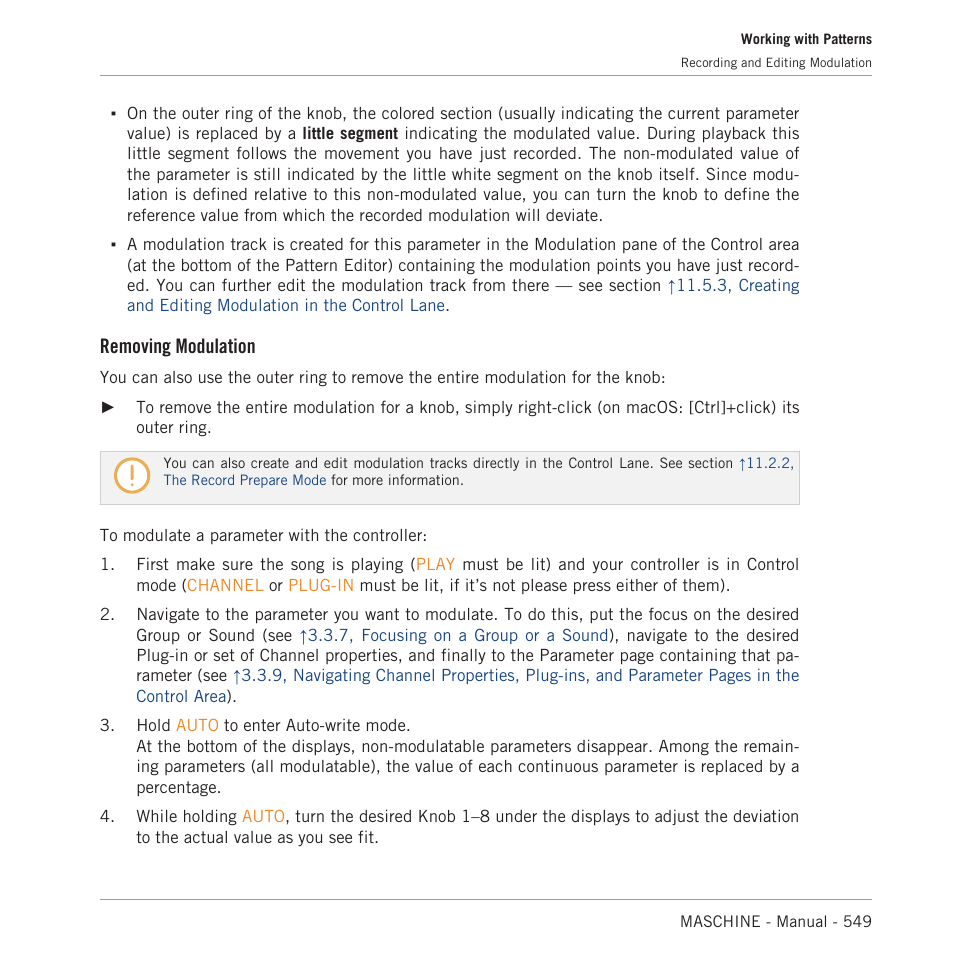 Removing modulation | Native Instruments MASCHINE MK3 Groove Production Studio (Black) User Manual | Page 549 / 976