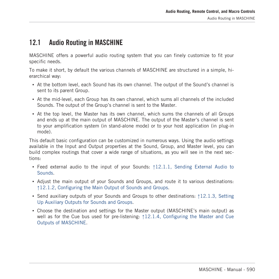 Audio routing in maschine, 1, audio routing in maschine, 1 audio routing in maschine | Native Instruments MASCHINE MK3 Groove Production Studio (Black) User Manual | Page 590 / 976