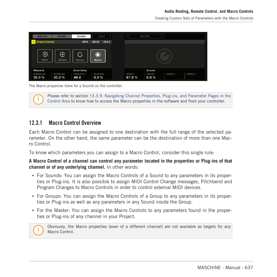 Macro control overview, 1 macro control overview | Native Instruments MASCHINE MK3 Groove Production Studio (Black) User Manual | Page 637 / 976