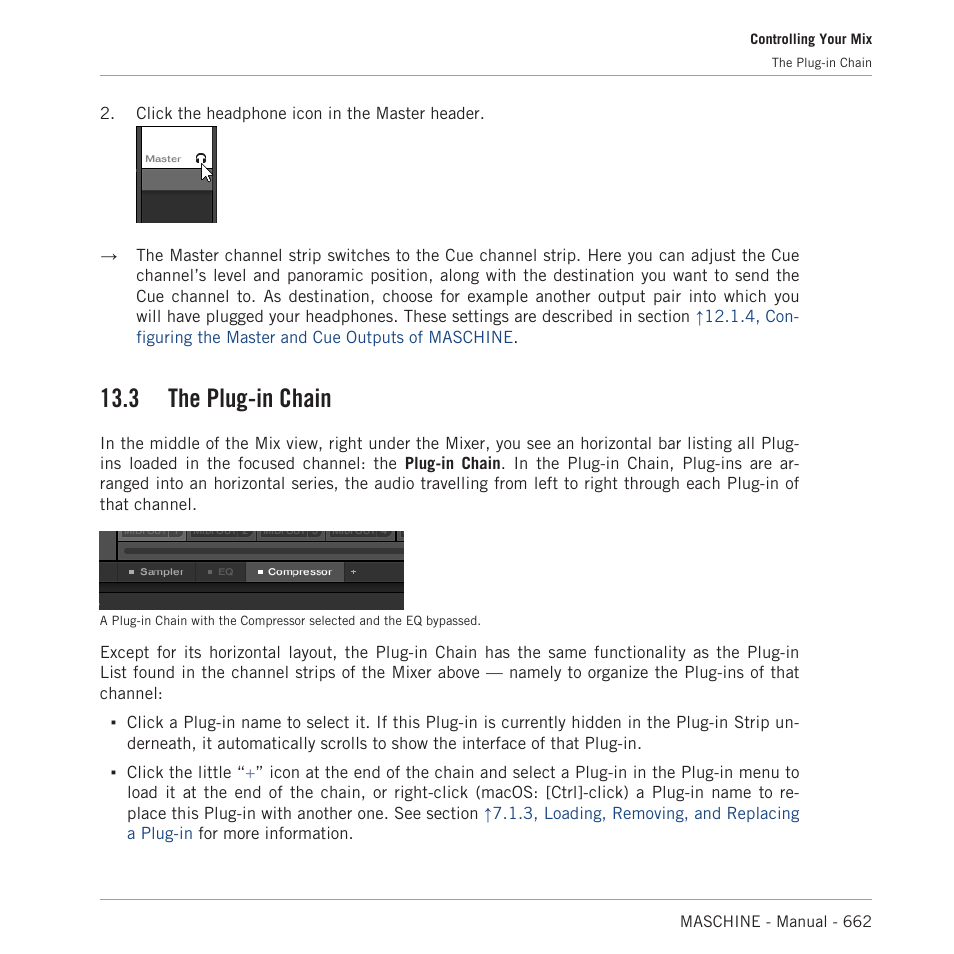 The plug-in chain, 3, the plug-in chain, 3 the plug-in chain | Native Instruments MASCHINE MK3 Groove Production Studio (Black) User Manual | Page 662 / 976