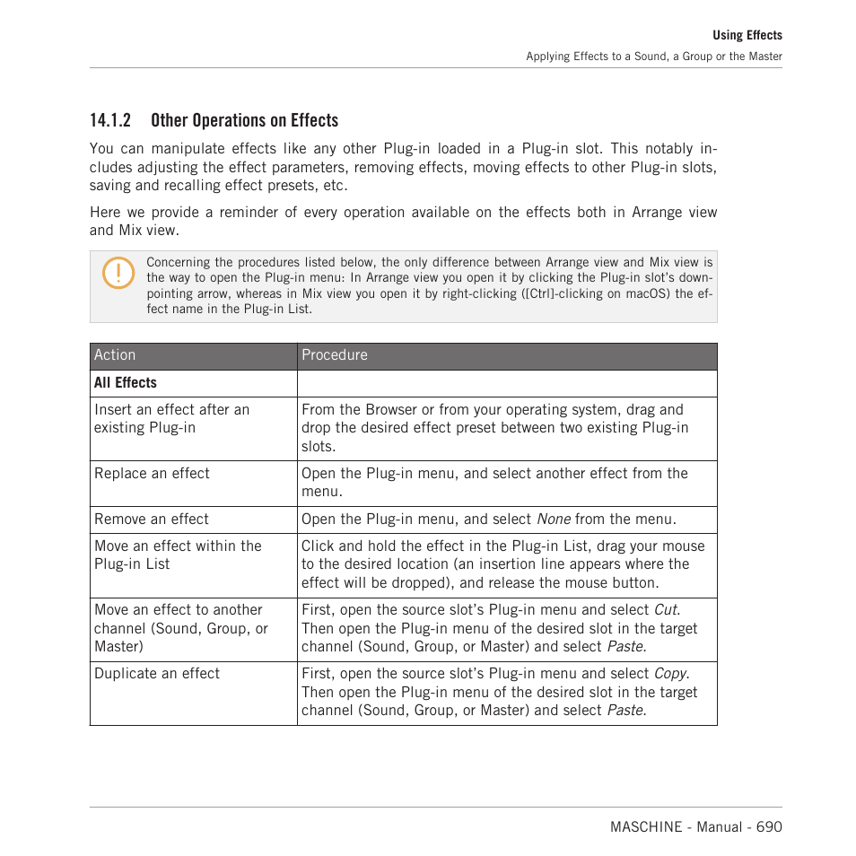 Other operations on effects, 2 other operations on effects | Native Instruments MASCHINE MK3 Groove Production Studio (Black) User Manual | Page 690 / 976