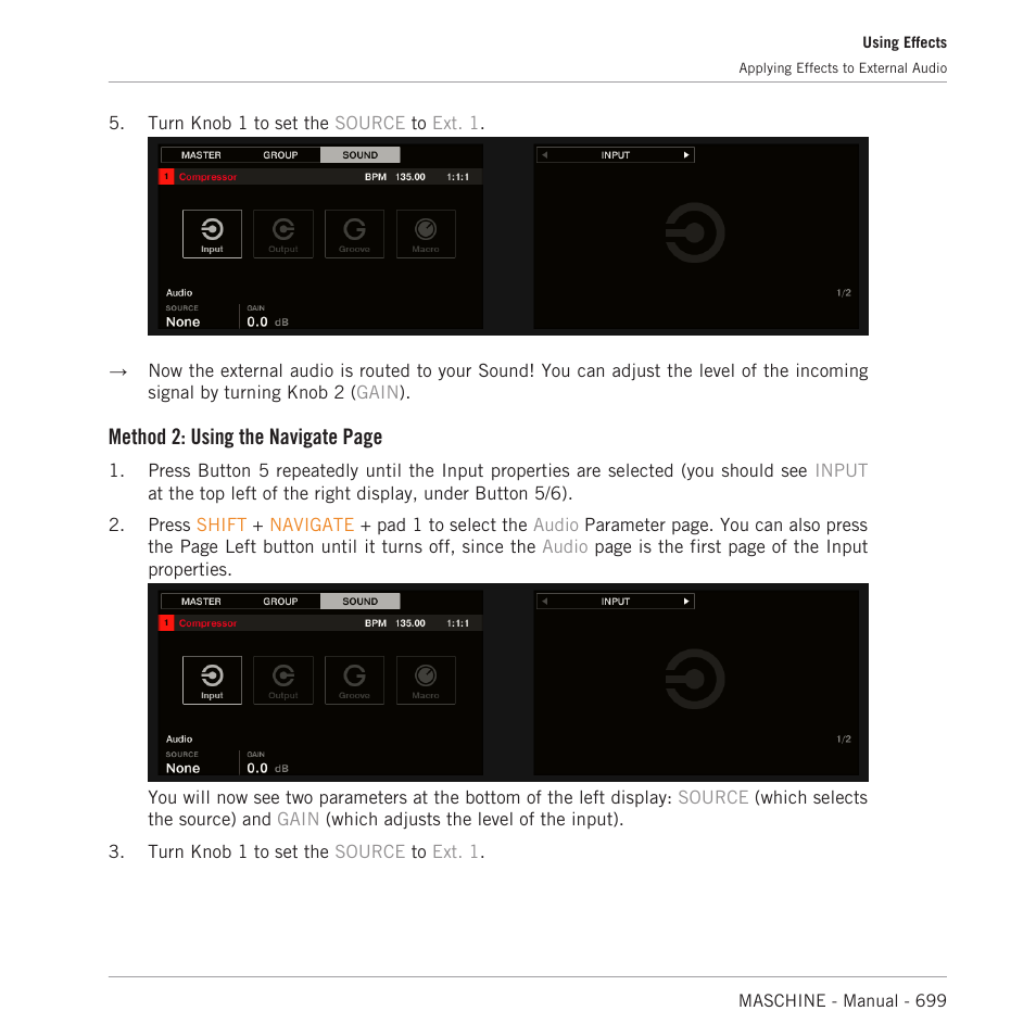 Method 2: using the navigate page | Native Instruments MASCHINE MK3 Groove Production Studio (Black) User Manual | Page 699 / 976