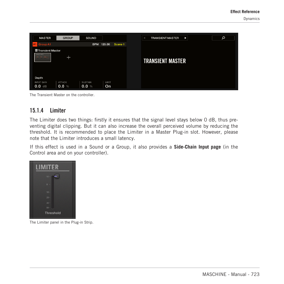 Limiter, 4 limiter | Native Instruments MASCHINE MK3 Groove Production Studio (Black) User Manual | Page 723 / 976