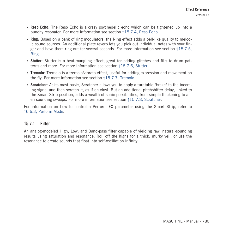 Filter, Tion see section, 1, filter | 1 filter | Native Instruments MASCHINE MK3 Groove Production Studio (Black) User Manual | Page 780 / 976