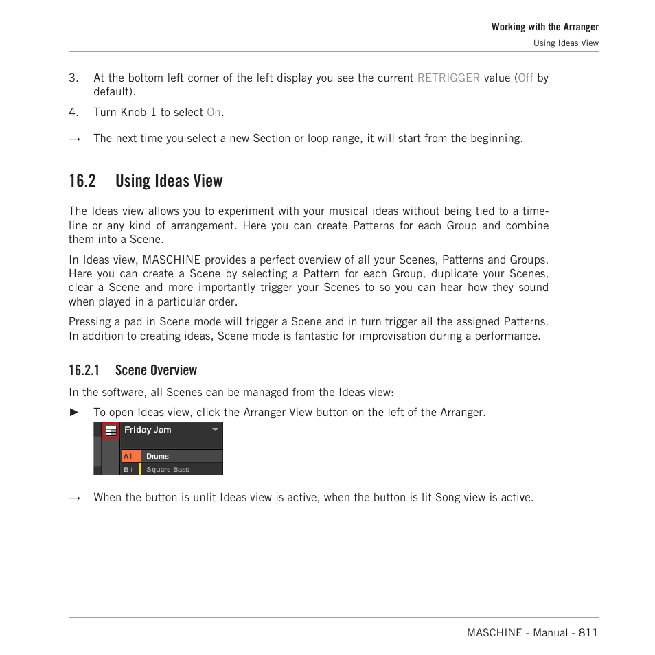 Using ideas view, Scene overview, The maschine mk3 hardware. for more details see | 2, using ideas view, 2 using ideas view, 1 scene overview | Native Instruments MASCHINE MK3 Groove Production Studio (Black) User Manual | Page 811 / 976